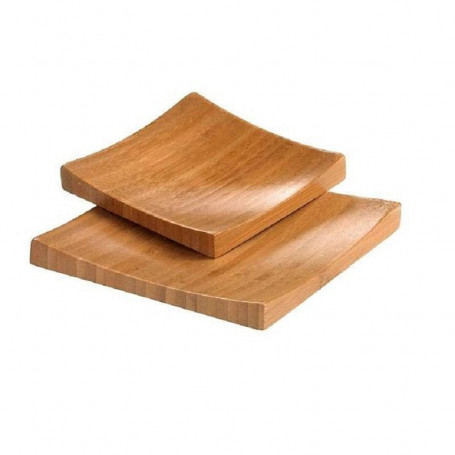 LEONE PIATTO SUSHI IN BAMBOO NAT 16X16X1,9 CM (PZ.2) COD.S0066