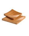 LEONE PIATTO SUSHI IN BAMBOO NAT 16X16X1,9 CM (PZ.2) COD.S0066