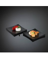 LEONE PIATTO SUSHI IN BAMBOO NERO 16X16X1,9 CM (PZ.2) COD.S0066.Z