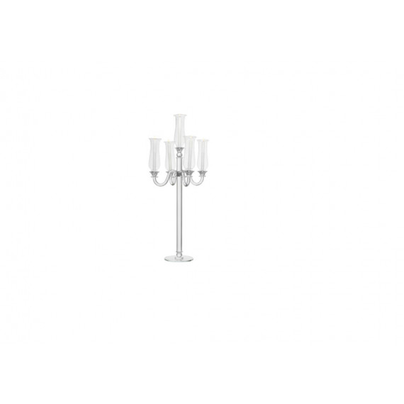 CRYSTAL CANDELABRO VETRO 5 BRACCIA H.98 PEZZI 1