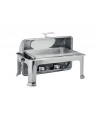 MRI SCALDAVIVANDE INOX CON FORNELLINO E COPERCHIO ROLL TOP E FINESTRA CM.72X52 COD.126668