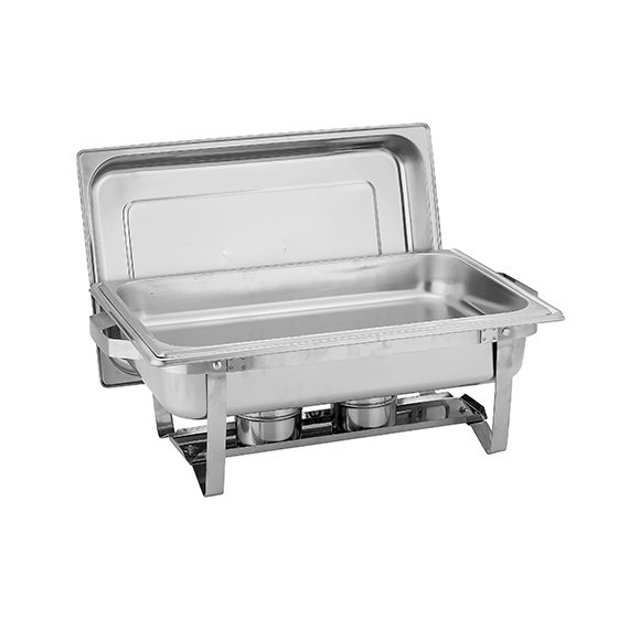 MRI SCALDAVIVANDE INOX CON FORNELLINO E COPERCHIO CM.62X35 H.31 -1-