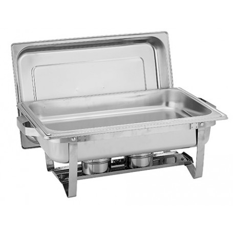 MRI SCALDAVIVANDE INOX CON FORNELLINO E COPERCHIO CM.62X35 H.31 -1-