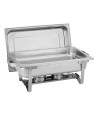 MRI SCALDAVIVANDE INOX CON FORNELLINO E COPERCHIO CM.62X35 H.31 PEZZI 1 COD.135513