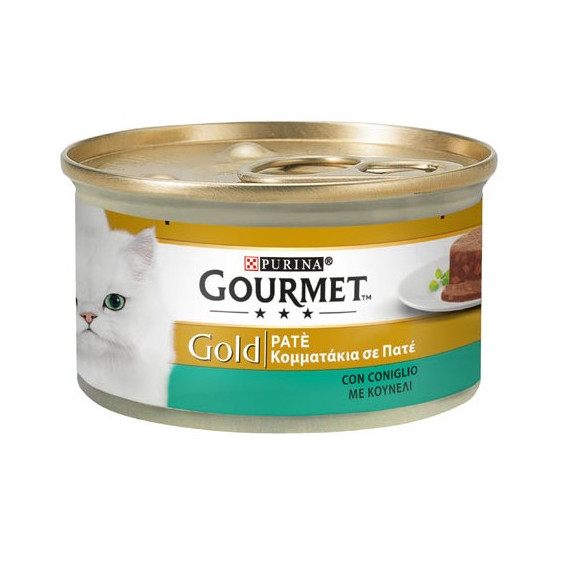 PURINA GOURMET GOLD GATTO PATE CON CONIGLIO GR.85