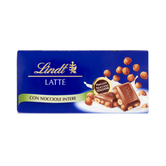 LINDT TAVOLETTA DI CIOCCOLATO A LATTE CON NOCCIOLED GR.100