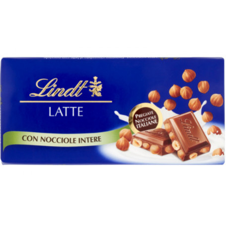 LINDT TAVOLETTA DI CIOCCOLATO A LATTE CON NOCCIOLED GR.100