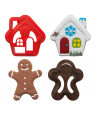 DECORA SET 2 TAGLIAPASTA GINGERBREAD MAN&HOUSE IN PLASTICA PEZZI 2