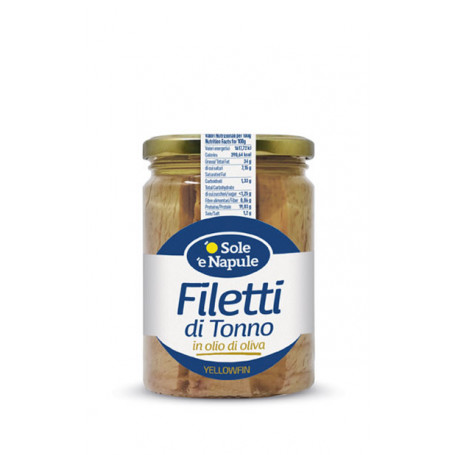 FILETTI DI TONNO ALL'OLIO DI OLIVA ML.460 'O SOLE 'E NAPULE