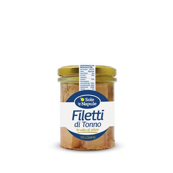 FILETTI DI TONNO ALL'OLIO DI OLIVA GR.212 'O SOLE 'E NAPULE