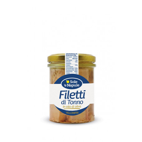 FILETTI DI TONNO ALL'OLIO DI OLIVA GR.212 'O SOLE 'E NAPULE