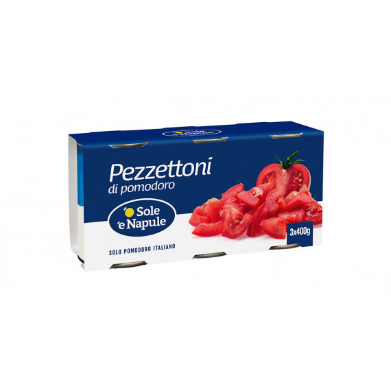 PEZZETTONI DI POMODORO CLUSTER 3X400 GR. O SOLE E NAPULE