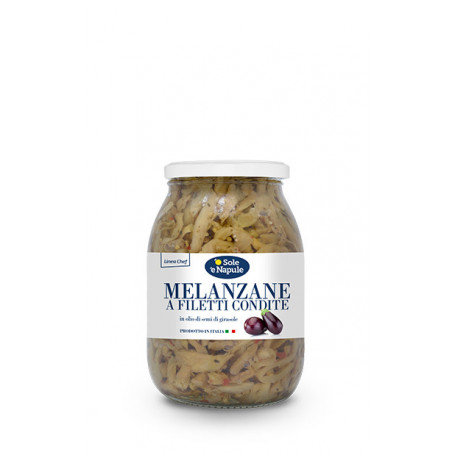 MELANZANE A FILETTI CONDITE IN OLIO GR.960 'O SOLE 'E NAPULE