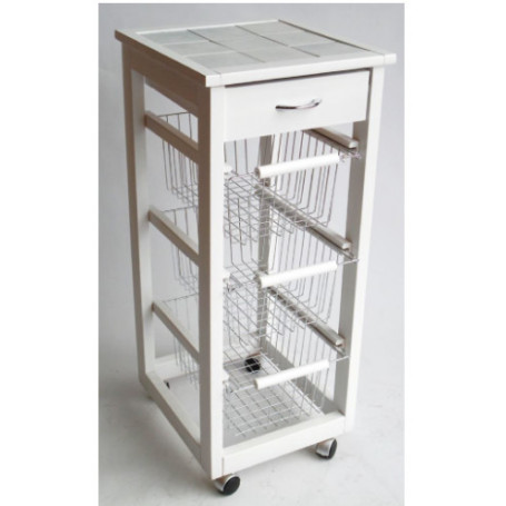 CARRELLO*SLIM BIANCO CM36X38H83