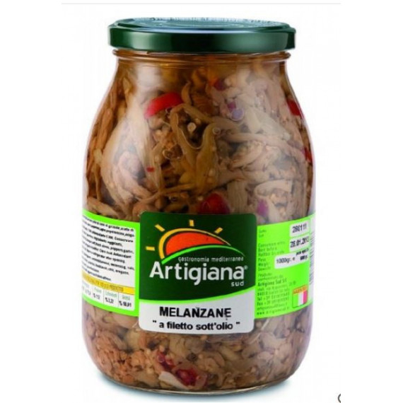 ARTIGIANA SUD FILETTI DI MELANZANE VETRO KG.1