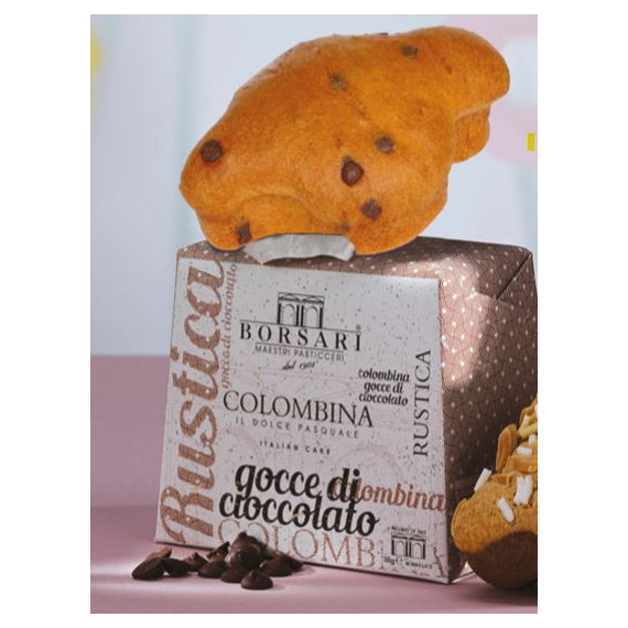 BORSARI MIGNON COLOMBINA RUSTICA CON GOCCE DI CIOCCOLATO IN ASTUCCIO GR.100