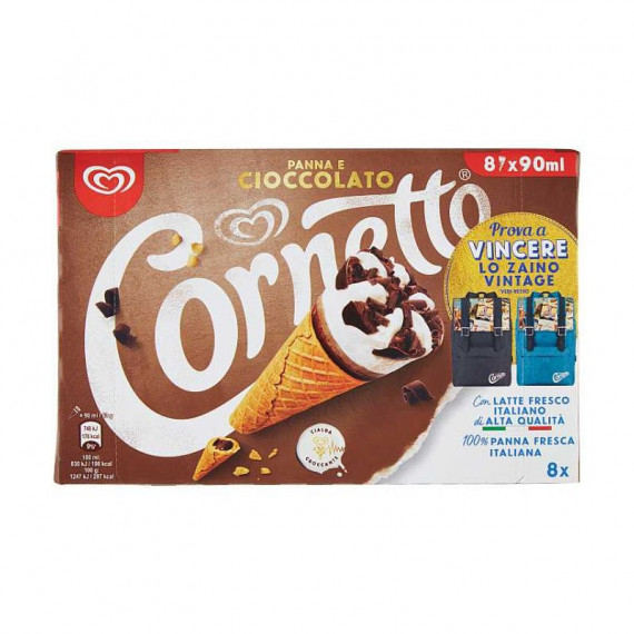 ALGIDA CORNETTO CIOCCOLATO PEZZI 8 GR.480