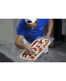 Gi metal asse pala pizza a metro in alluminio rettangolare forata con maniglia cm.70x30