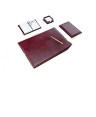 SET SCRIVANIA PEZZI 5 IN ECOPELLE BORDEAUX