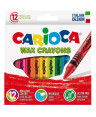 CARIOCA SET 12 PASTELLI A CERA WAX CRAYONS PEZZI 12