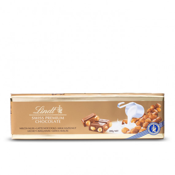 LINDT GOLD TAVOLETTA DI CIOCCOLATO LATTE NOCCIOLA GR.300