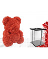 ORSO ROSSO CON CUORE IN PLASTICA CM.25