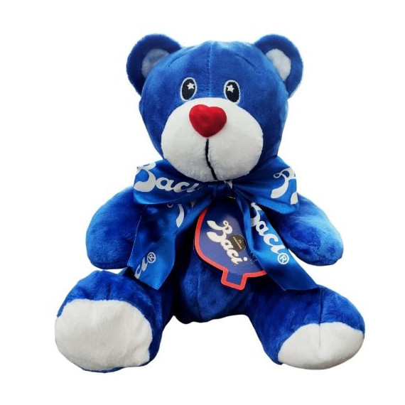 BACI PERUGINA PELUCHE ORSETTO BLU FIOCCO GR.150