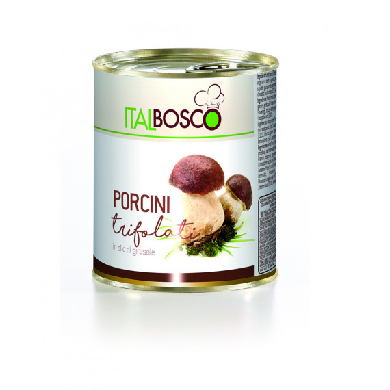 Porcini trifolati in olio di girasole (strappo) - Linea Chef 6x800 grammi