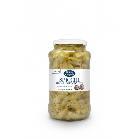 Spicchi di carciofi conditi in olio di girasole -Linea Chef 2x2900 grammi