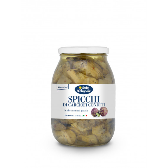 Spicchi di carciofi conditi in olio di girasole - Linea Chef 6x960 grammi