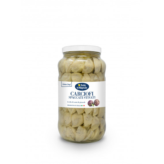 Carciofi spaccati stivati in olio di girasole - Linea Chef 2x2900 grammi