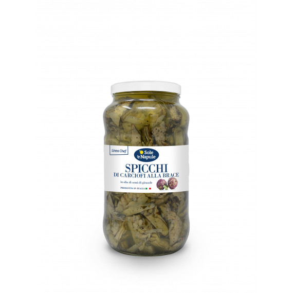 Spicchi di carciofi alla brace conditi in olio di girasole - Linea Chef 2x2900 grammi