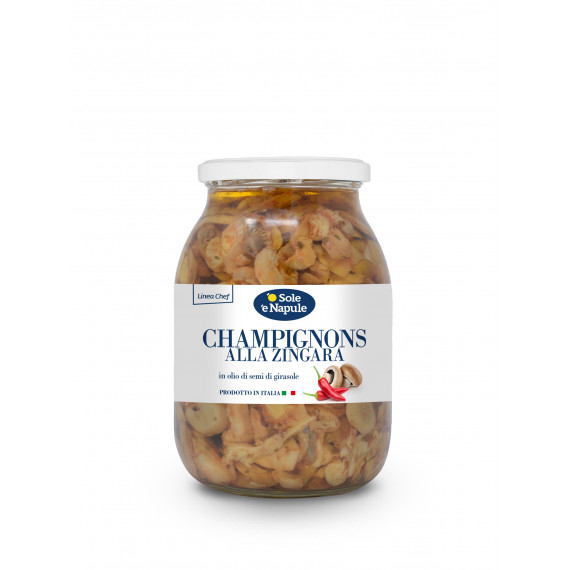 Champignons alla zingara in olio di girasole - Linea Chef 6x960 grammi