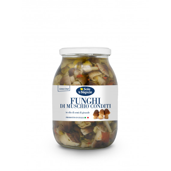 Funghi di muschio conditi in olio di girasole - Linea Chef 6x960 grammi