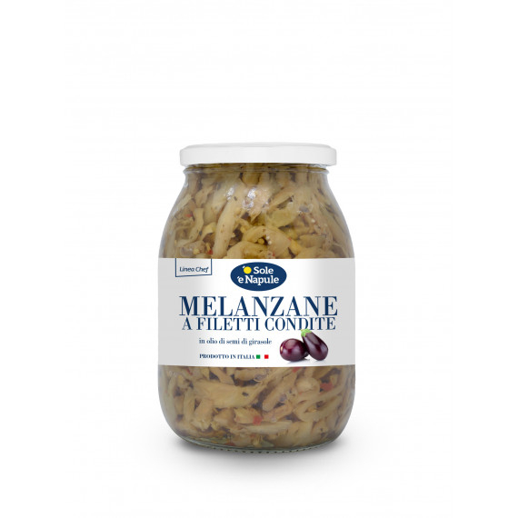 Melanzane a filetti condite in olio di girasole - Linea Chef 9x960 grammi