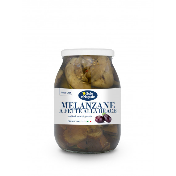 Melanzane alla brace condite in olio di girasole - Linea Chef 6x960 grammi