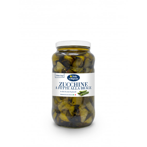 Zucchine a fette grigliate in olio di girasole - Linea Chef 2x2900 grammi