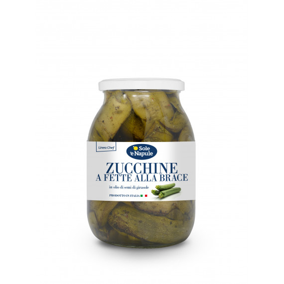 Zucchine a fette grigliate in olio di girasole - Linea Chef 6x960 grammi