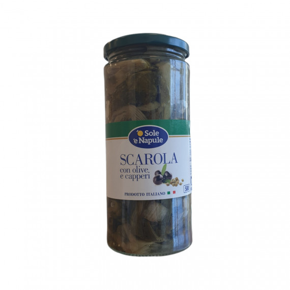 Scarole con olive e capperi - vaso candela 6x540 grammi