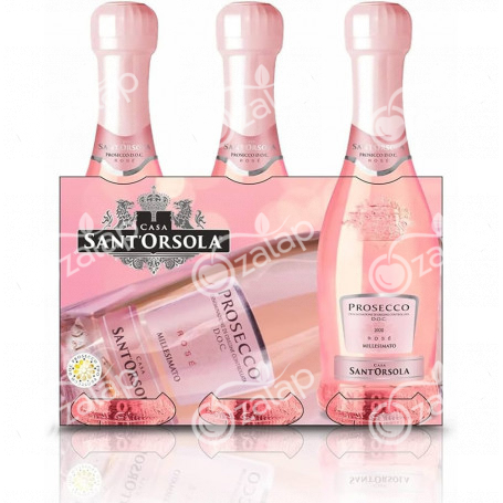 CASA SANT'ORSOLA SPUMANTE PROSECCO D.O.C. ROSE MINI BOTTIGLIE CL.20 CONF DA 3 BOTTIGLINE