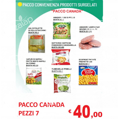 PACCO CANADA PRODOTTI SURGELATI PEZZI 7