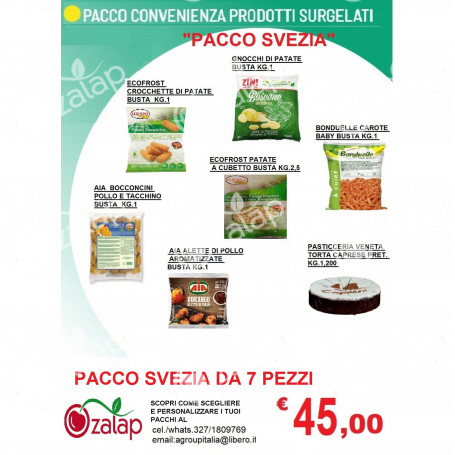 PACCO SVEZIA PRODOTTI SURGELATI DA PEZZI 7