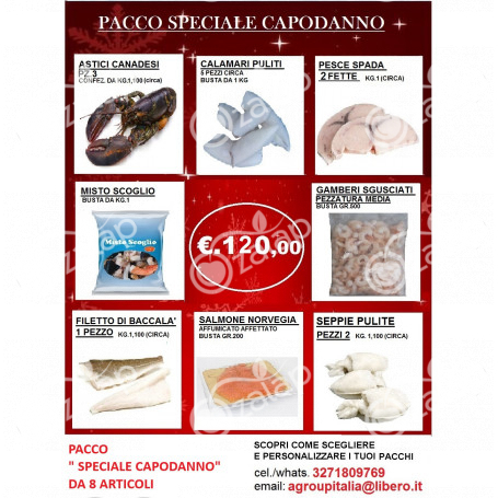 PACCO SPECIALE CAPODANNO SURGELATO DA 7 PEZZI