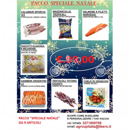 PACCO SPECIALE NATALE PRODOTTI SURGELATI DA 9 PEZZI