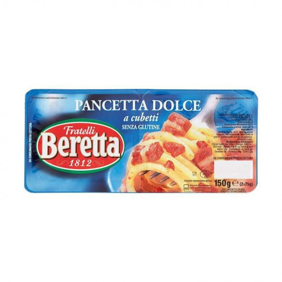 BERETTA PANCETTA DOLCE A CUBETTI 2X75 GR.