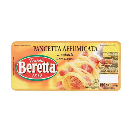 BERETTA PANCETTA AFFUMICATA A CUBETTI 2X75 GR.