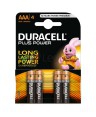 DURACELL PILE ALCALINE MINISTILO AAA 1,5V PLUS POWER X4