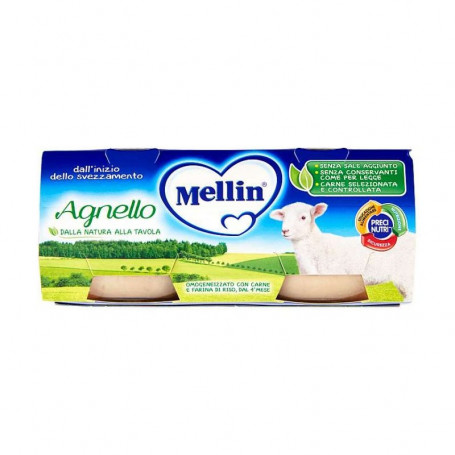 MELLIN OMOGENEIZZATO AGNELLO 2X80 GR.