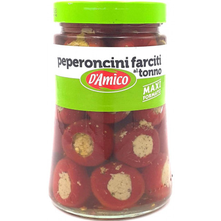 D'AMICO PEPERONCINI FARCITI AL TONNO IN OLIO MAXI FORMATO GR.710