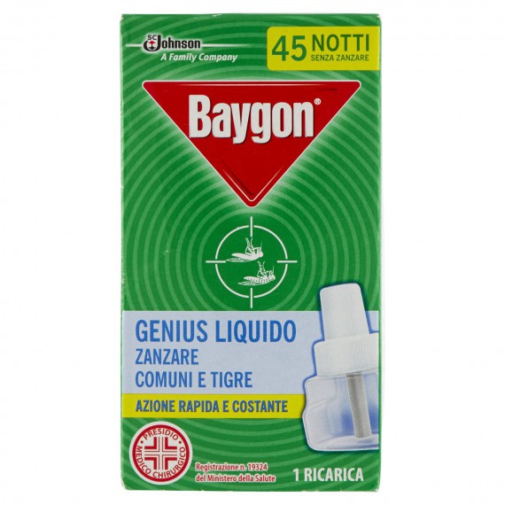 BAYGON GENIUS RICARICA LIQUIDA PER ZANZARE 45 NOTTI